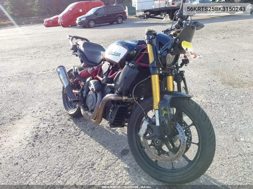 56KRTS258K3150243 2019 Indian Motorcycle Co. Ftr 1200 S Race Replica