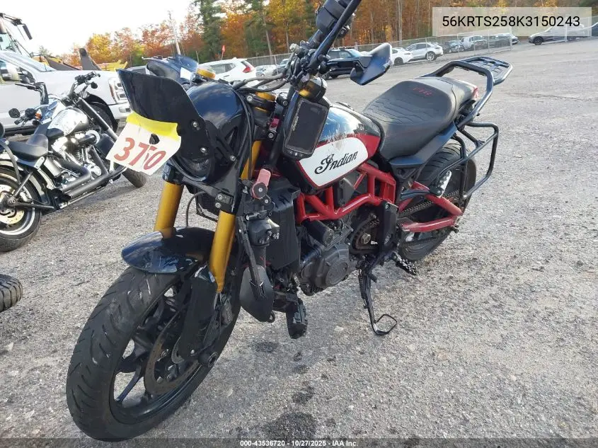 56KRTS258K3150243 2019 Indian Motorcycle Co. Ftr 1200 S Race Replica