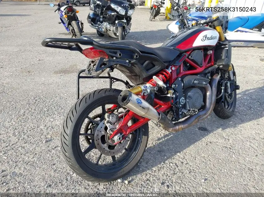 56KRTS258K3150243 2019 Indian Motorcycle Co. Ftr 1200 S Race Replica
