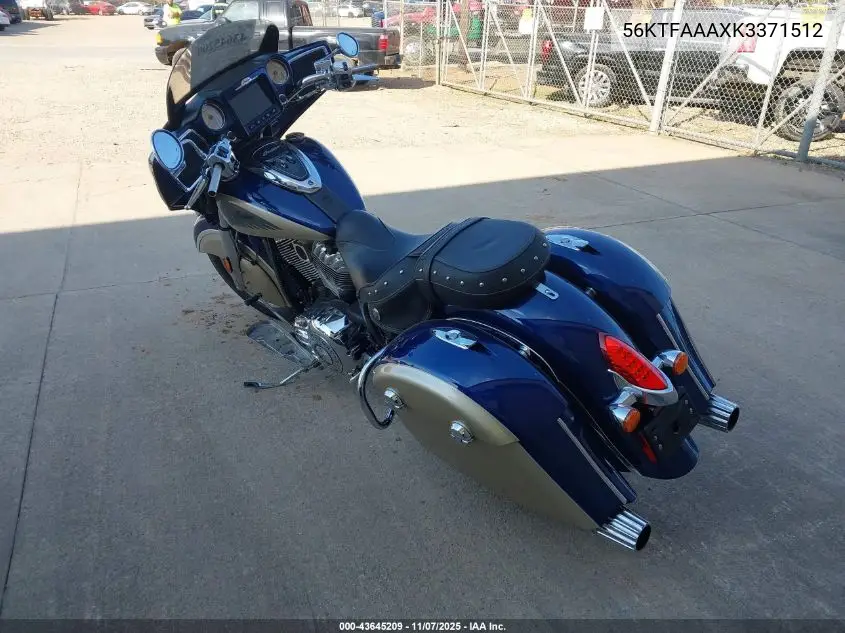 56KTFAAAXK3371512 2019 Indian Motorcycle Co. Chieftain Classic