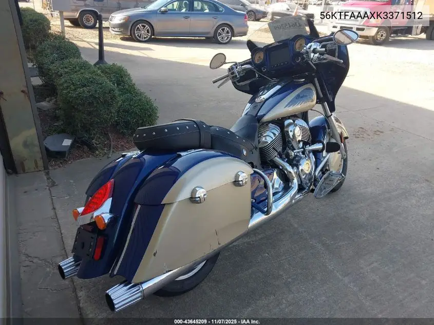 56KTFAAAXK3371512 2019 Indian Motorcycle Co. Chieftain Classic