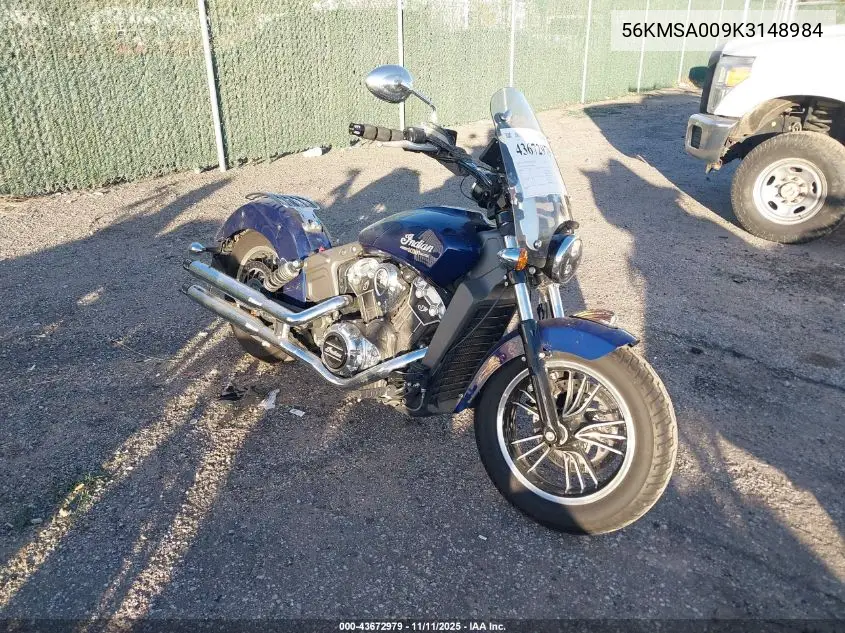 56KMSA009K3148984 2019 Indian Motorcycle Co. Scout Abs