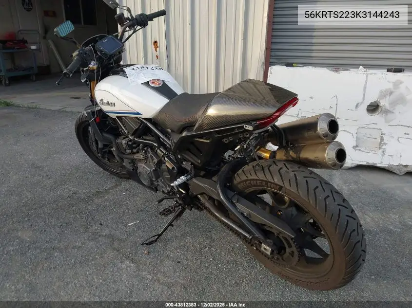 56KRTS223K3144243 2019 Indian Motorcycle Co. Ftr 1200 S