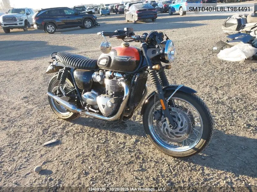 SMTD40HL8LT984491 2020 Triumph Motorcycle Bonneville T120/Black/Bud Ekins