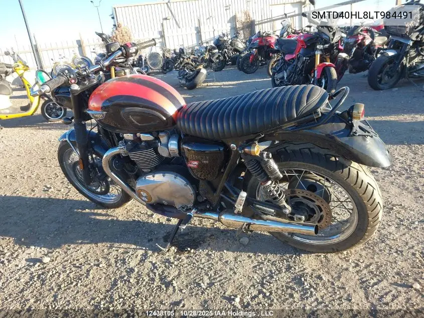 SMTD40HL8LT984491 2020 Triumph Motorcycle Bonneville T120/Black/Bud Ekins