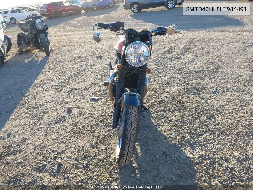 SMTD40HL8LT984491 2020 Triumph Motorcycle Bonneville T120/Black/Bud Ekins