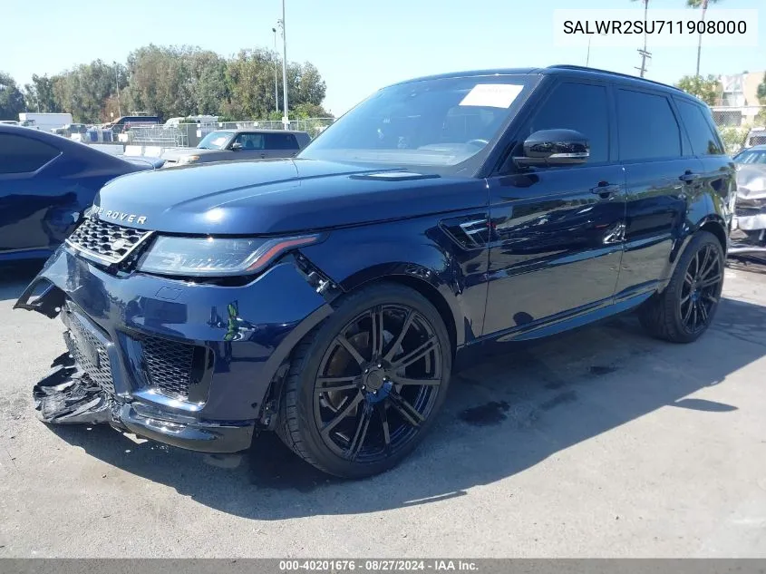 2020 Land Rover Range Rover Sport Hse Mhev VIN: SALWR2SU7LA711908 Lot: 40201676