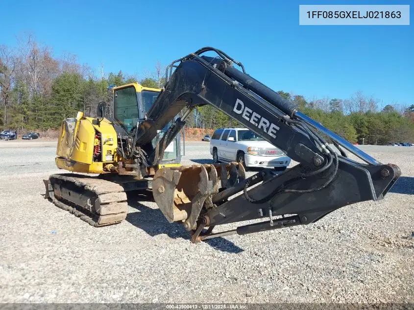 2020 John Deere 85G Excavator VIN: 1FF085GXELJ021863 Lot: 43900413