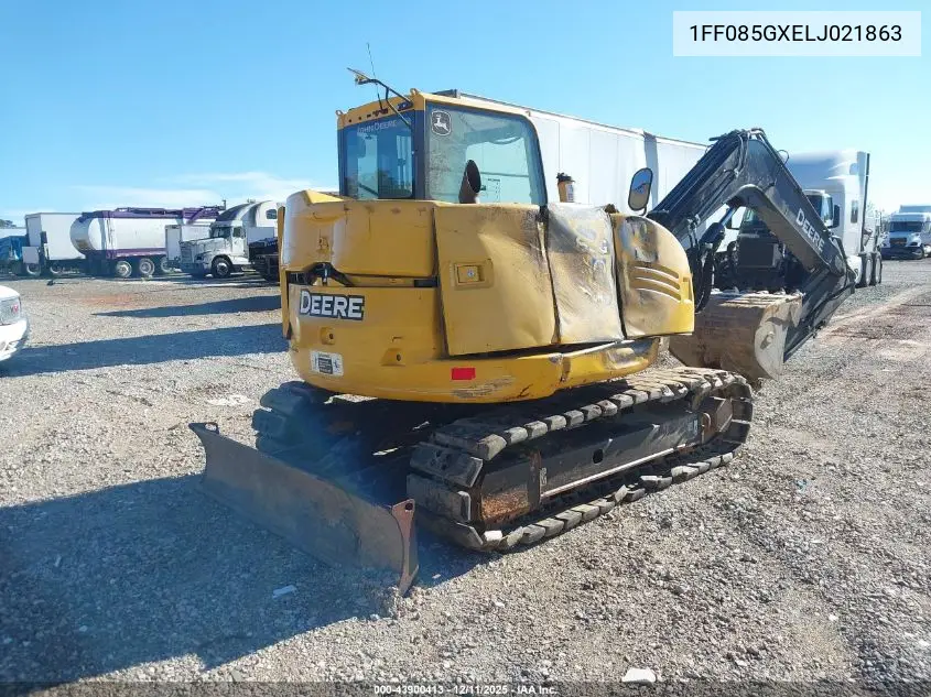 2020 John Deere 85G Excavator VIN: 1FF085GXELJ021863 Lot: 43900413