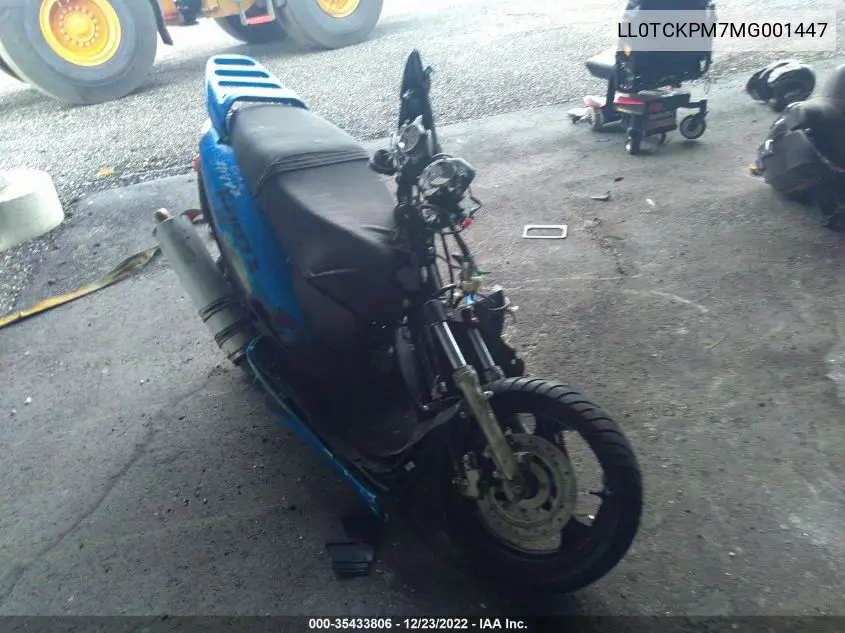 LL0TCKPM7MG001447 2021 Yngf 150Cc Scooter