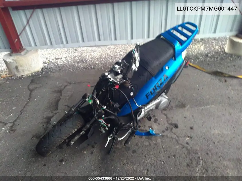 LL0TCKPM7MG001447 2021 Yngf 150Cc Scooter