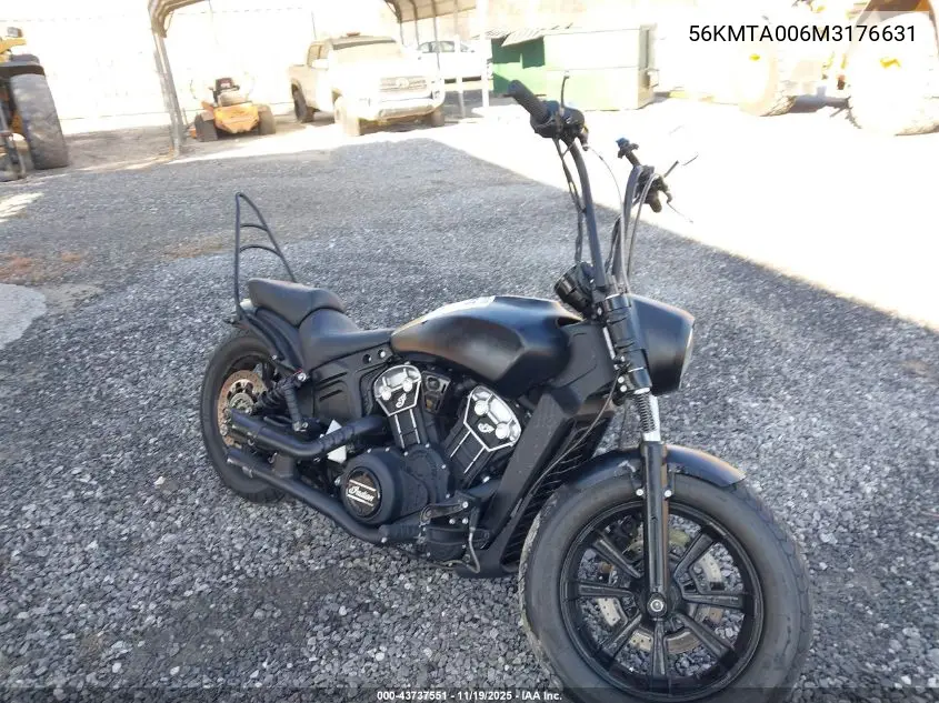 56KMTA006M3176631 2021 Indian Motorcycle Co. Scout Bobber Abs
