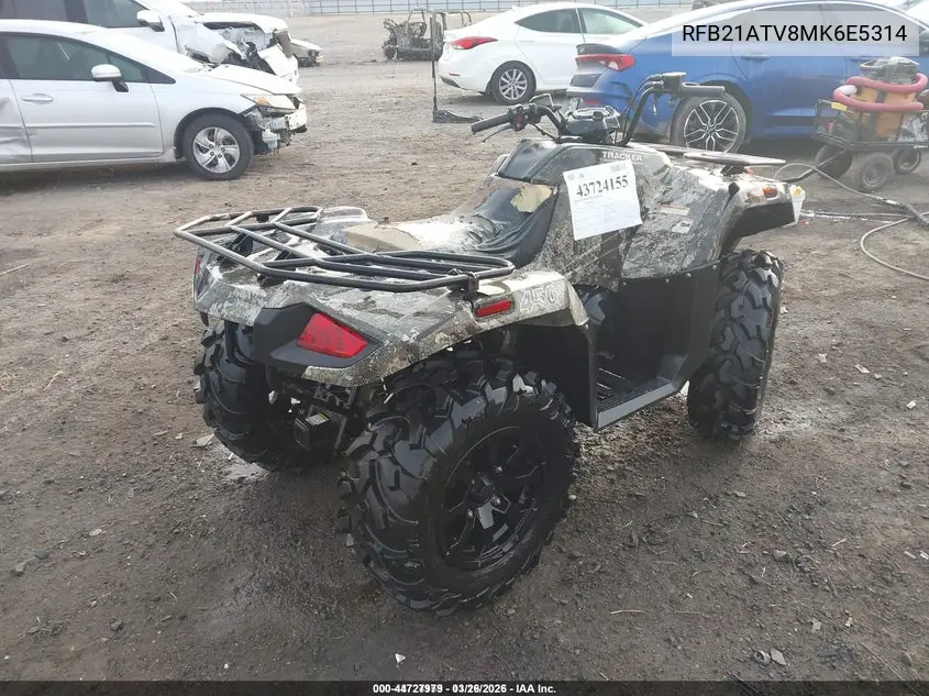 RFB21ATV8MK6E5314 2021 Tracker 450Cc