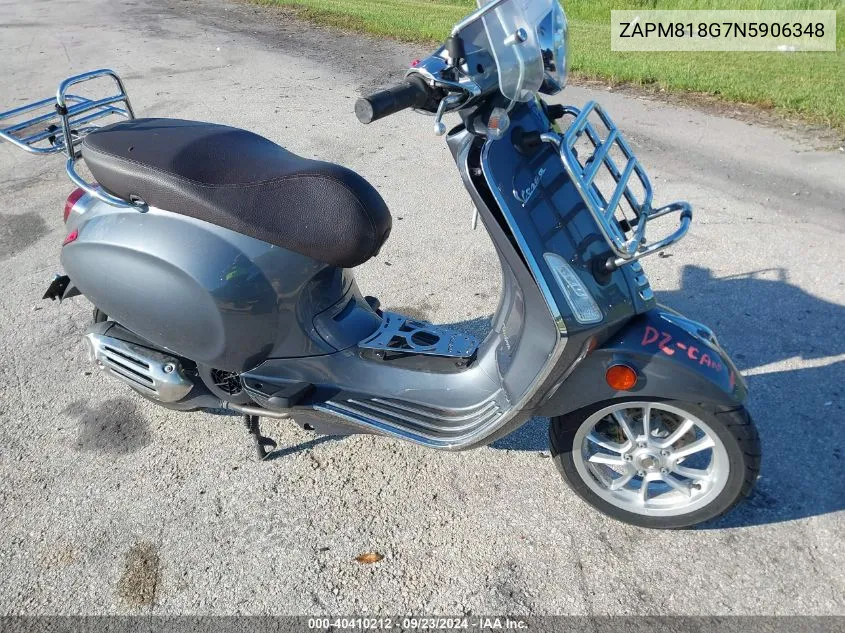 ZAPM818G7N5906348 2022 Vespa Primavera/Sprint 150