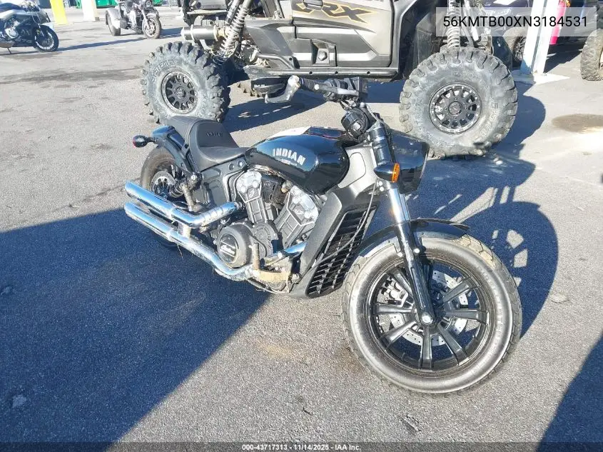 56KMTB00XN3184531 2022 Indian Motorcycle Co. Scout Bobber