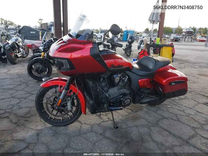 56KLDDRR7N3408750 2022 Indian Motorcycle Co. Pursuit Dark Horse
