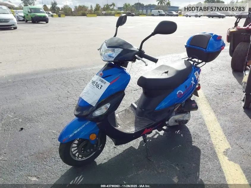 H0DTABF57NX016783 2022 Tazh Moped