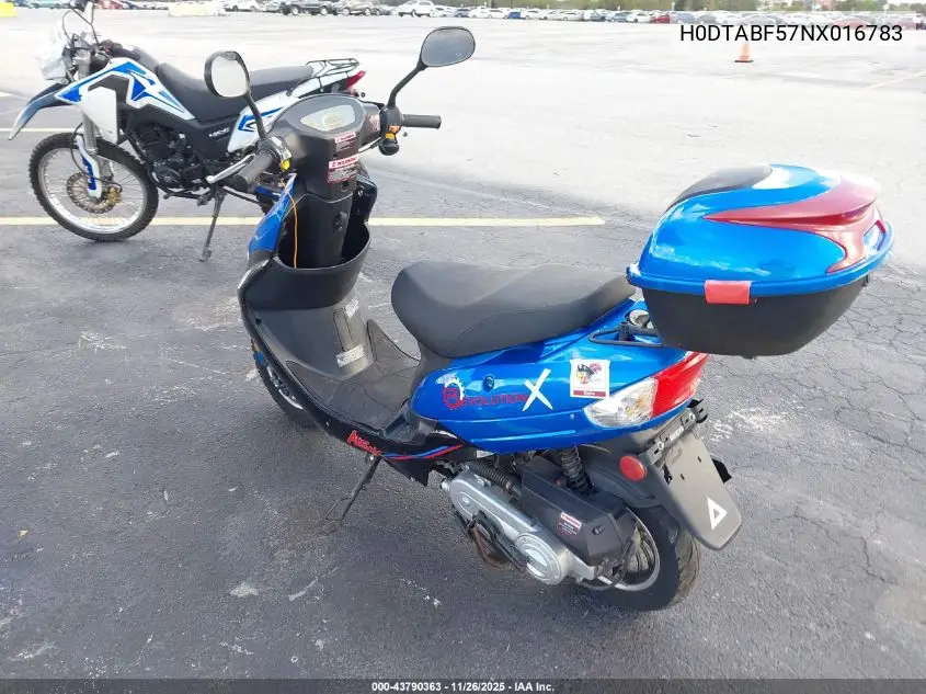H0DTABF57NX016783 2022 Tazh Moped