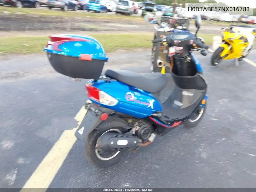 H0DTABF57NX016783 2022 Tazh Moped