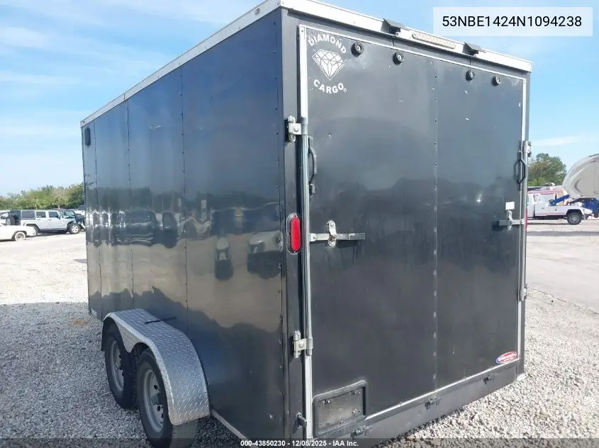53NBE1424N1094238 2022 Diamond Builders Enclosed Trailer