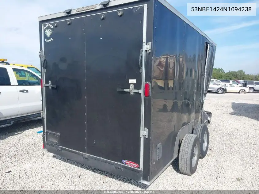53NBE1424N1094238 2022 Diamond Builders Enclosed Trailer
