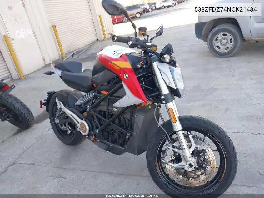 538ZFDZ74NCK21434 2022 Zero Motorcycles Inc Sr/F