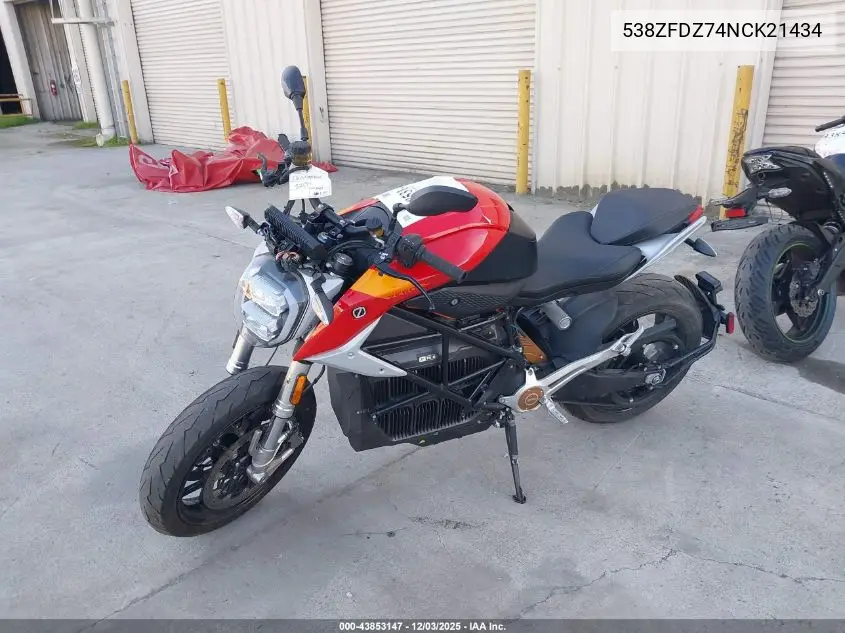 538ZFDZ74NCK21434 2022 Zero Motorcycles Inc Sr/F