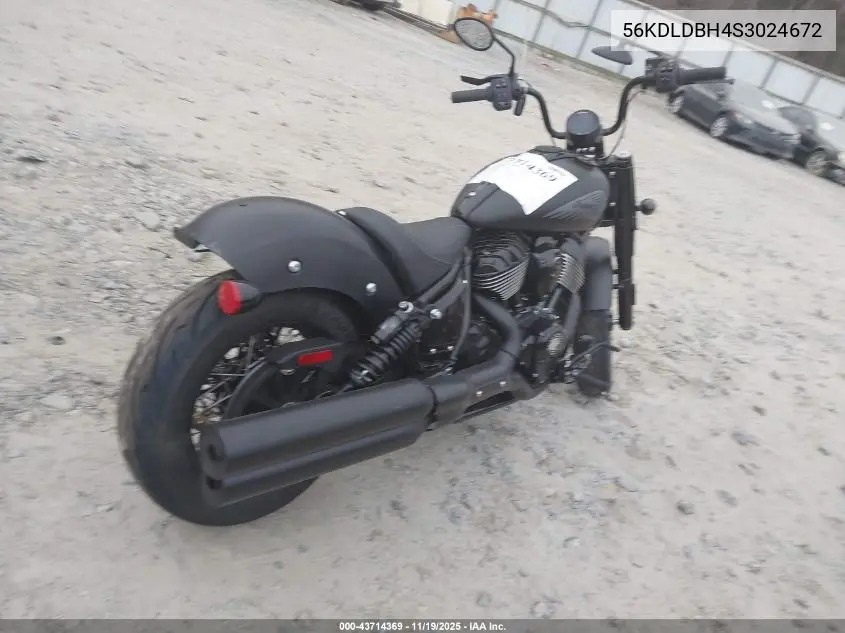 56KDLDBH4S3024672 2025 Indian Motorcycle Co. Chief Bobber Darkhorse Abs