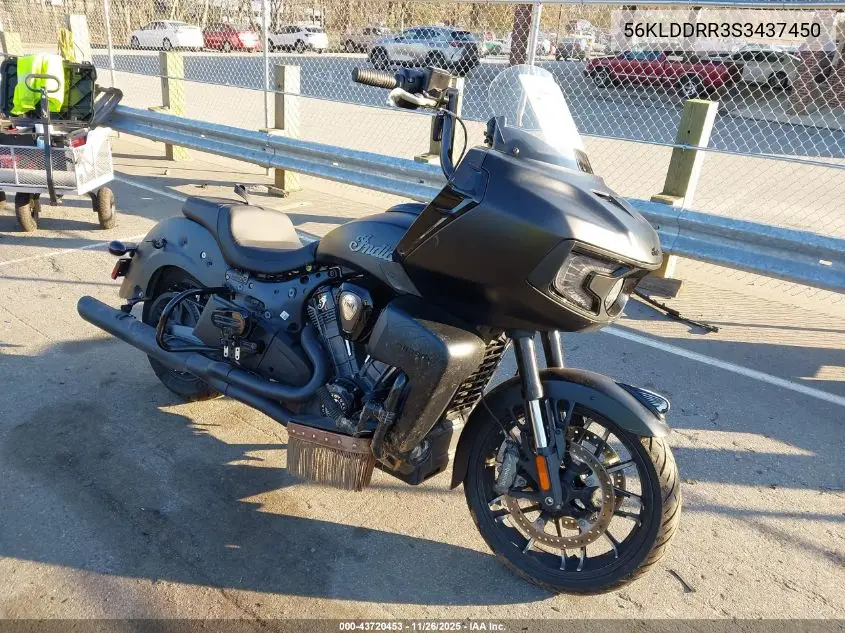56KLDDRR3S3437450 2025 Indian Motorcycle Co. Pursuit Dark Horse