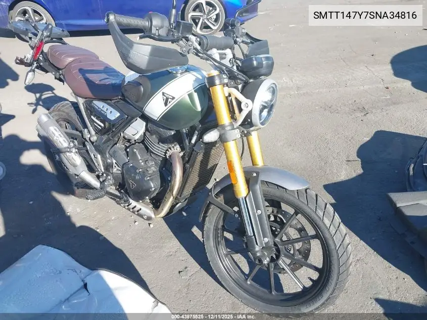 SMTT147Y7SNA34816 2025 Triumph Motorcycle Scrambler 400 X