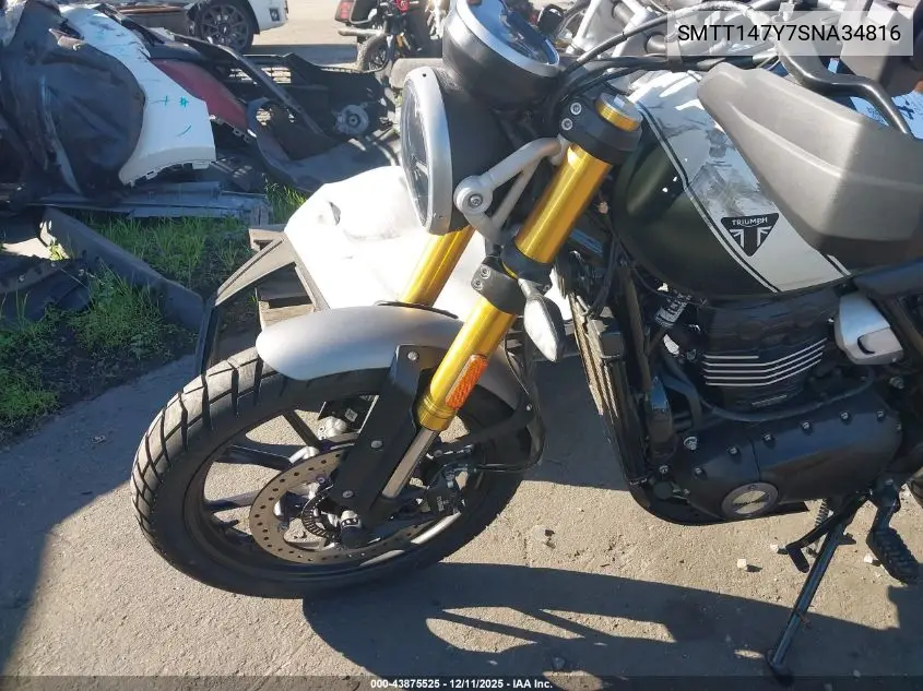 SMTT147Y7SNA34816 2025 Triumph Motorcycle Scrambler 400 X