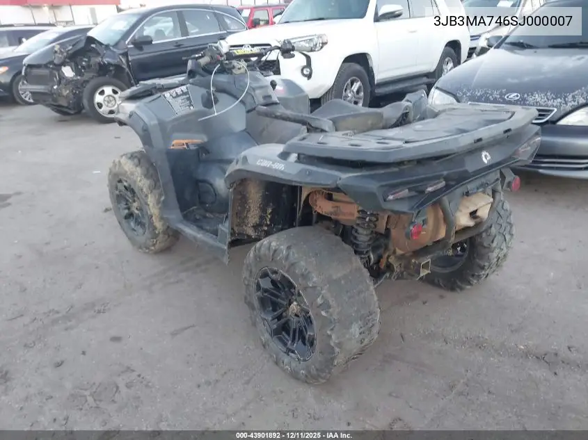 3JB3MA746SJ000007 2025 Can Am Outlander