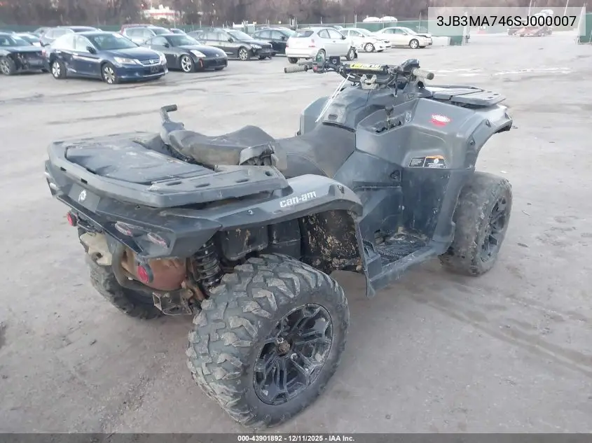 3JB3MA746SJ000007 2025 Can Am Outlander