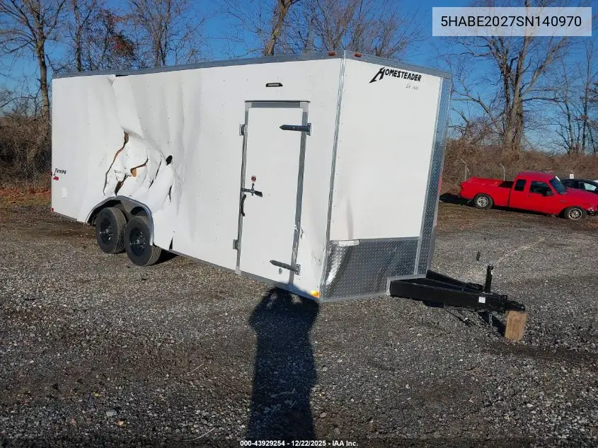 2025 Homesteader Trailer VIN: 5HABE2027SN140970 Lot: 43929254