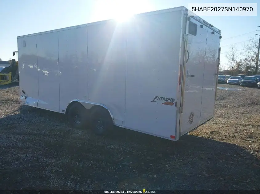 2025 Homesteader Trailer VIN: 5HABE2027SN140970 Lot: 43929254