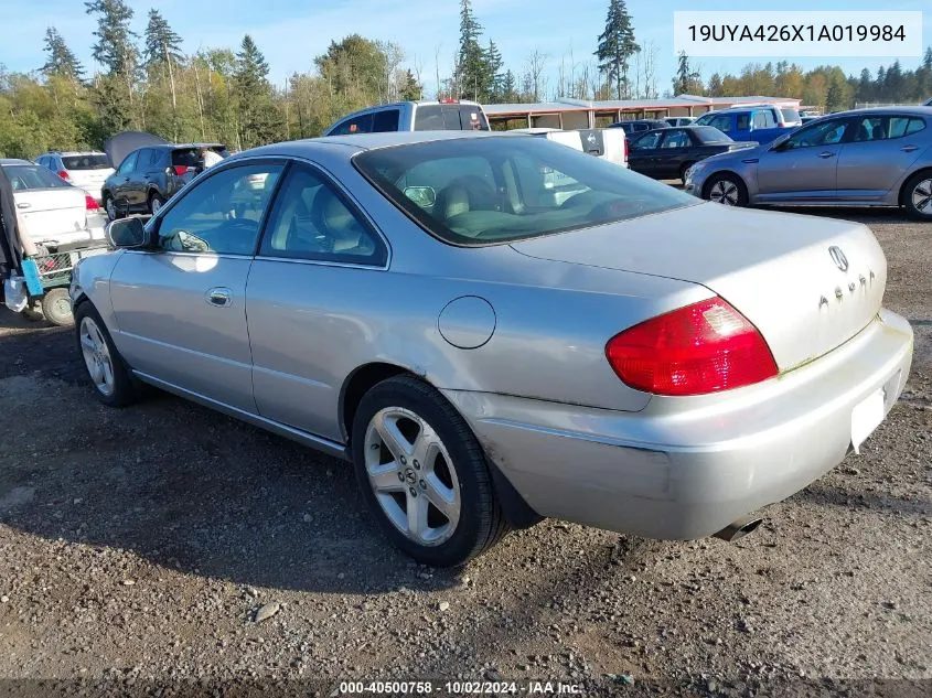 19UYA426X1A019984 2001 Acura Cl 3.2 Type S