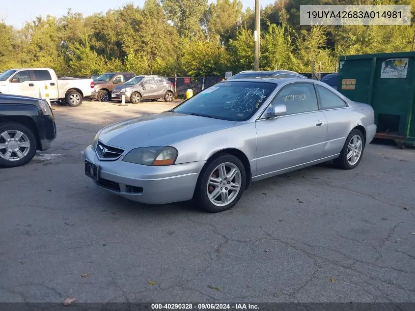 19UYA42683A014981 2003 Acura Cl 3.2 Type S Automatic