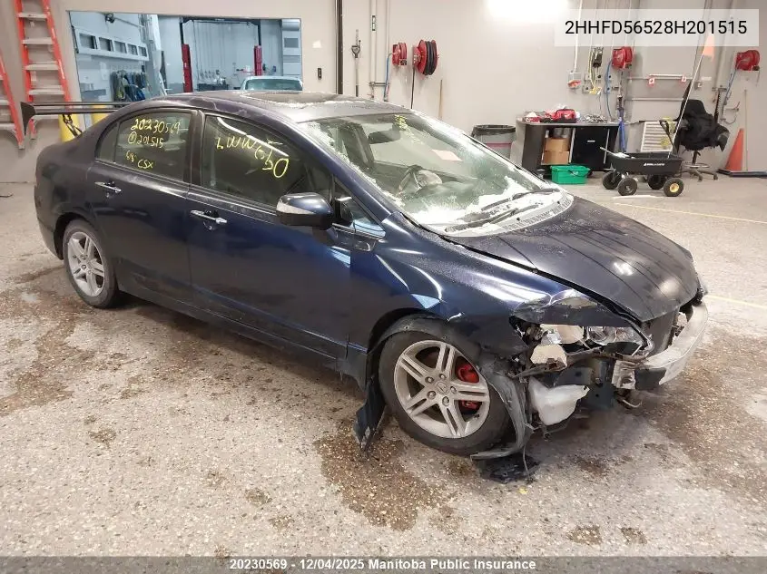 2HHFD56528H201515 2008 Acura Csx