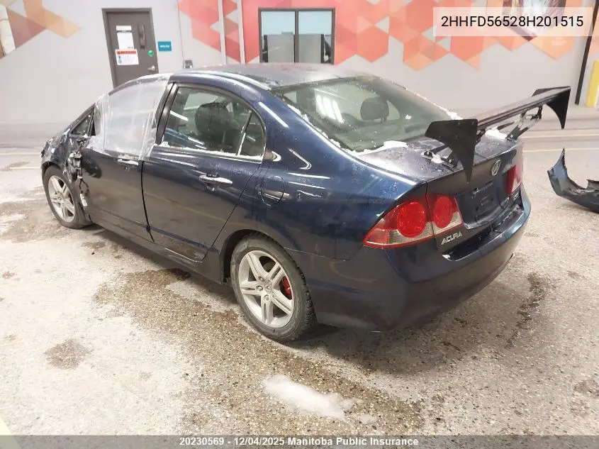 2HHFD56528H201515 2008 Acura Csx