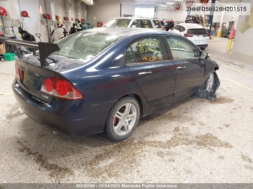 2HHFD56528H201515 2008 Acura Csx