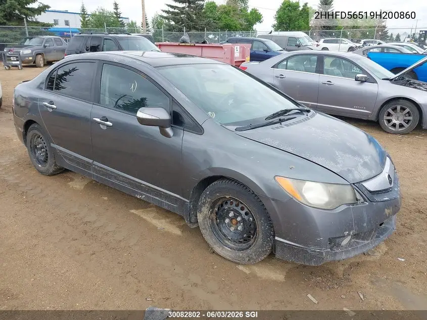 2009 Acura Csx VIN: 2HHFD56519H200860 Lot: 30082802