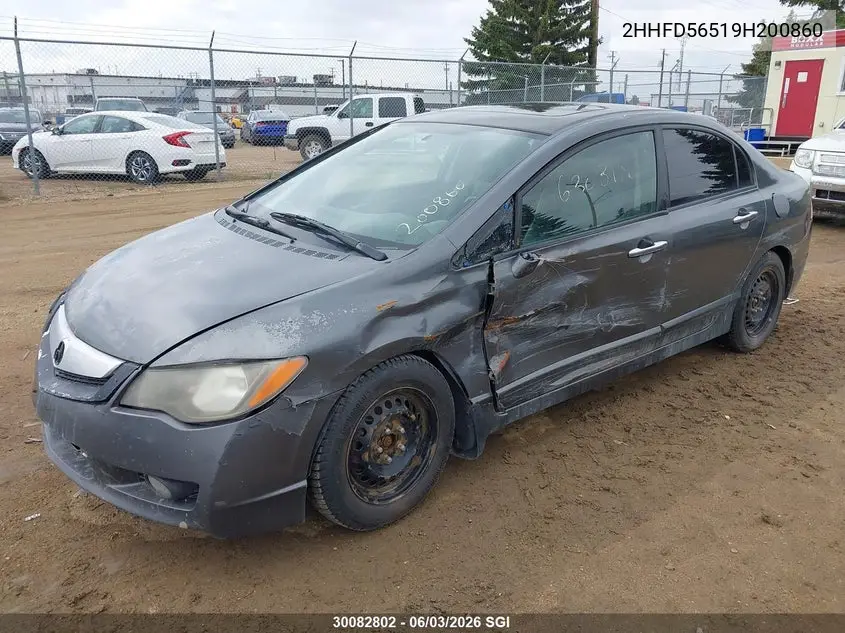 2009 Acura Csx VIN: 2HHFD56519H200860 Lot: 30082802