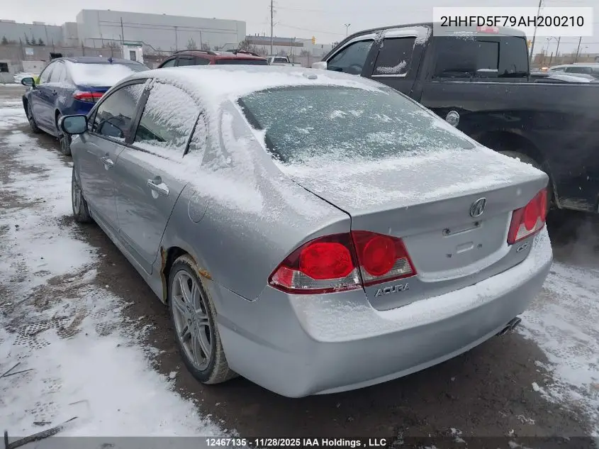 2HHFD5F79AH200210 2010 Acura Csx