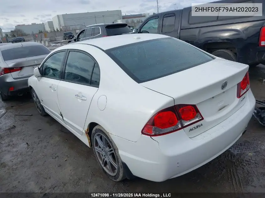 2HHFD5F79AH202023 2010 Acura Csx Technology
