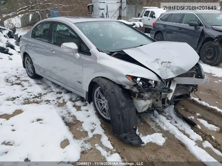 2HHFD5F70BH201649 2011 Acura Csx Technology
