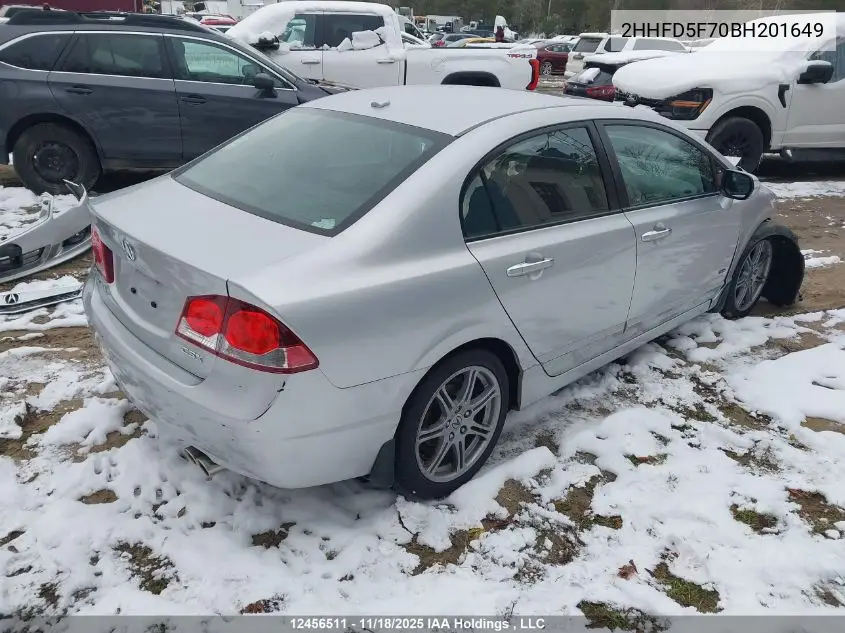 2HHFD5F70BH201649 2011 Acura Csx Technology