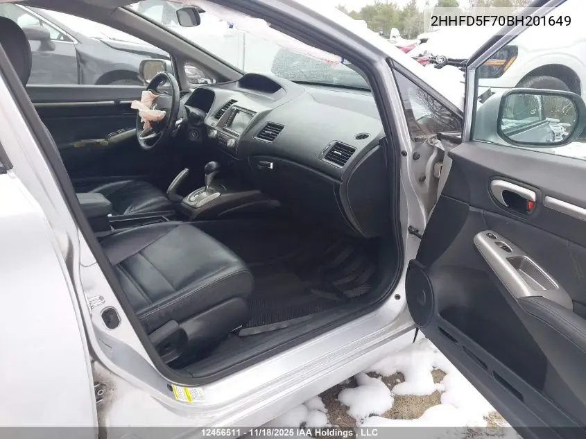 2HHFD5F70BH201649 2011 Acura Csx Technology