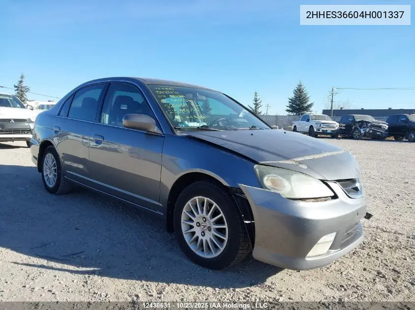 2HHES36604H001337 2004 Acura 1.7El Touring