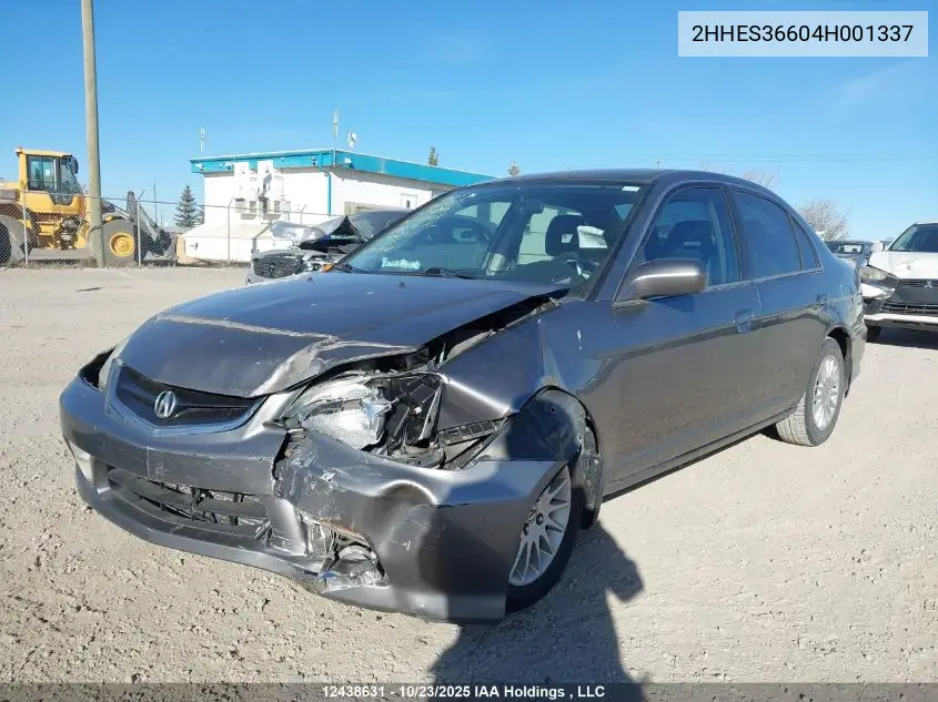 2HHES36604H001337 2004 Acura 1.7El Touring