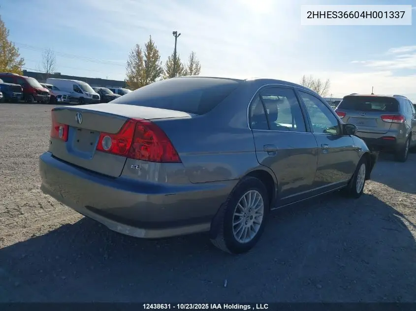 2HHES36604H001337 2004 Acura 1.7El Touring